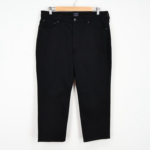 NWT J.Crew Factory Curvy Essential Straight Jean All-Day Stretch Black Size 31 P - Picture 3 of 10